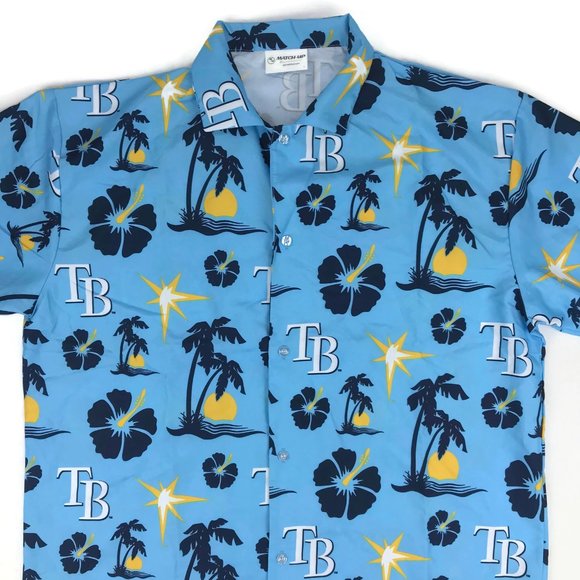 Tampa Bay Rays Hawaiian Shirt Men's Size Large MLB - Picture 5 of 12